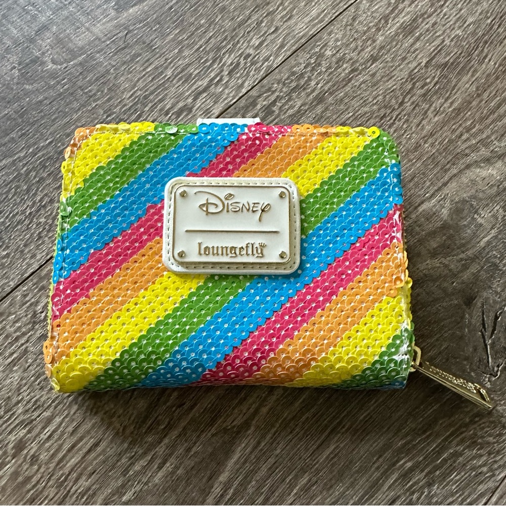 NWOT Disney Loungefly Rainbow Wallet